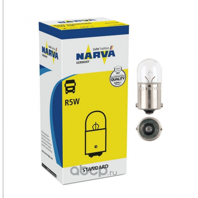 Лампа NARVA 12V 5W R5W BA15s/19 86180253 Лампа NARVA 12V 5W R5W BA15s/19 86180253