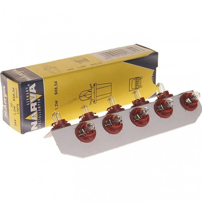 Лампа NARVA 24V BAX 1.2W BX8.5d коричневый патрон 78964716 Лампа NARVA 24V BAX 1.2W BX8.5d коричневый патрон 78964716