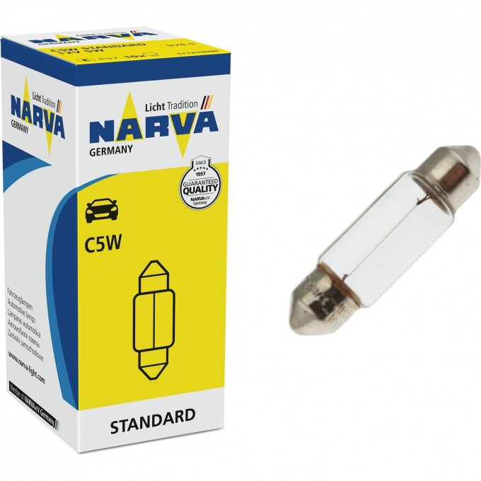 Лампа NARVA 24V C5W 5W 102581280 Лампа NARVA 24V C5W 5W 102581280