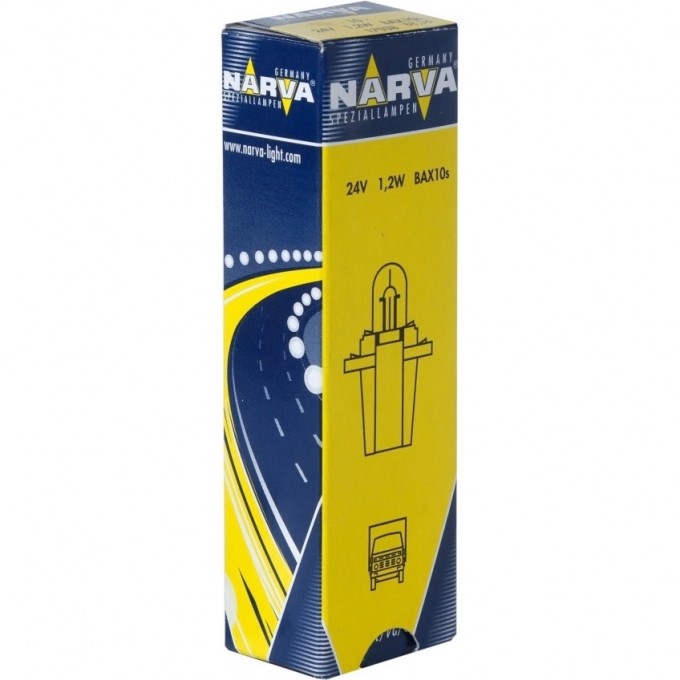 Лампа NARVA BAX1.2W B8.3d 24V с серым патроном 90759285 Лампа NARVA BAX1.2W B8.3d 24V с серым патроном 90759285