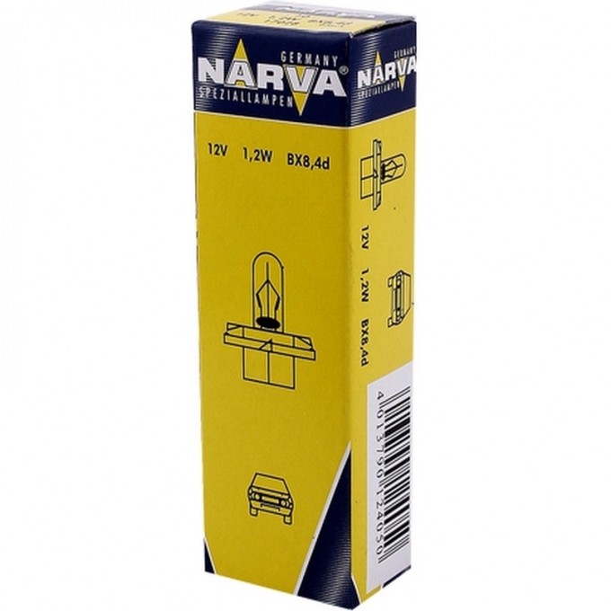 Лампа NARVA BAX1.2W BX8.4d 12V с черным патроном 90522842 Лампа NARVA BAX1.2W BX8.4d 12V с черным патроном 90522842