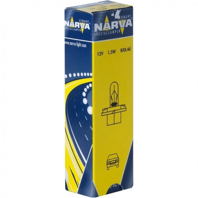 Лампа NARVA BAX1.5W ВX8.4d 12V с бежевым патроном 90530654 Лампа NARVA BAX1.5W ВX8.4d 12V с бежевым патроном 90530654