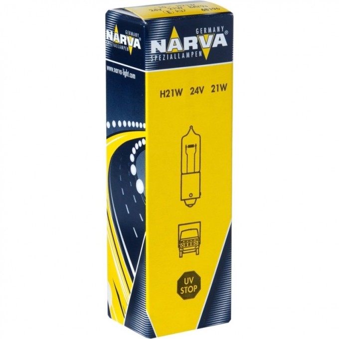 Лампа NARVA HALOGEN MINIATURE LAMPS H21W BAY 9S 24V 21W 84206454 Лампа NARVA HALOGEN MINIATURE LAMPS H21W BAY 9S 24V 21W 84206454