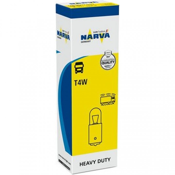 Лампа NARVA HEAVY DUTY 24V T4W 4W BA9s 78703273 Лампа NARVA HEAVY DUTY 24V T4W 4W BA9s 78703273