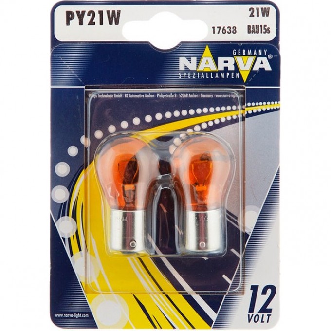 Лампа NARVA LONG LIFE ECOVISION PY21W 12V 21W BAU15s CP 81138223 Лампа NARVA LONG LIFE ECOVISION PY21W 12V 21W BAU15s CP 81138223