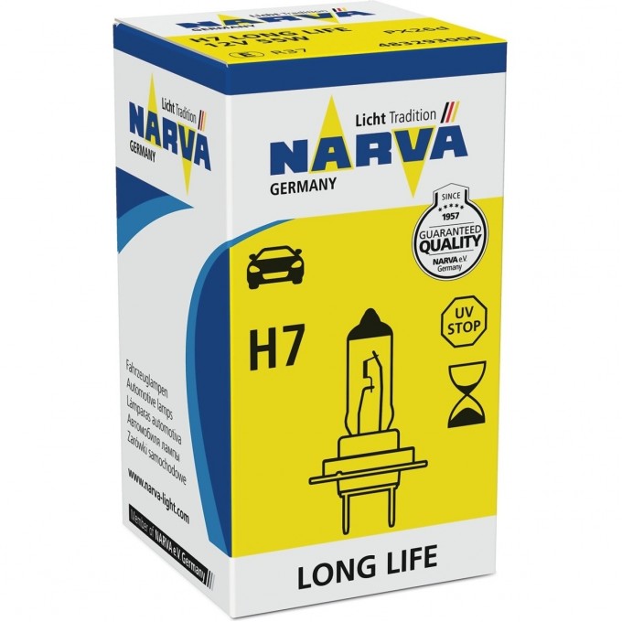 Лампа NARVA LONG LIFE H7 12V- 55W PX26d 48581953 Лампа NARVA LONG LIFE H7 12V- 55W PX26d 48581953