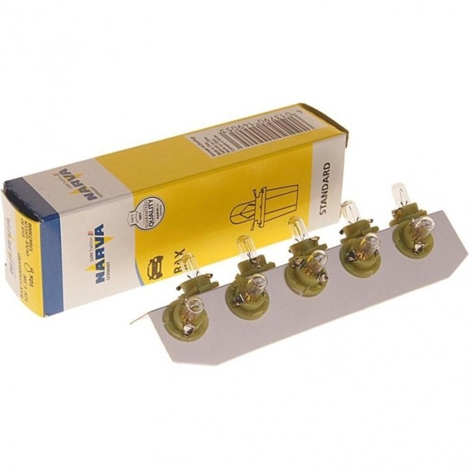 Лампа NARVA PLASTIC BASE LAMPS 12V BAX 1.3W BX8.4d зеленый патрон 58220915 Лампа NARVA PLASTIC BASE LAMPS 12V BAX 1.3W BX8.4d зеленый патрон 58220915