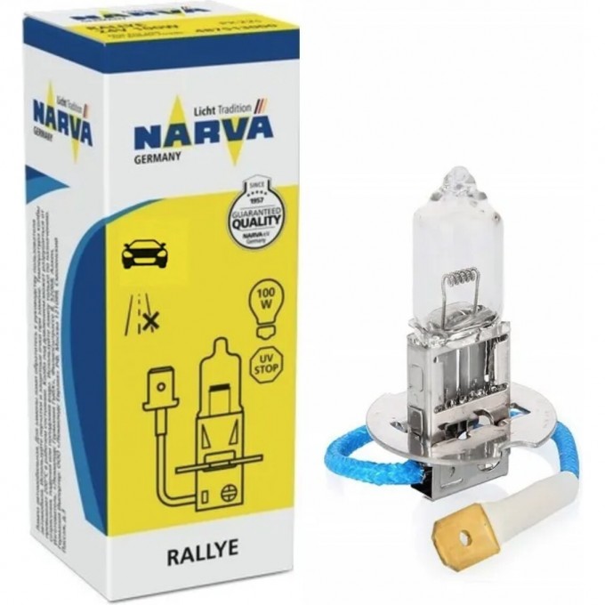 Лампа NARVA RALLYE 12V H3 100W PK22s 78697362 Лампа NARVA RALLYE 12V H3 100W PK22s 78697362