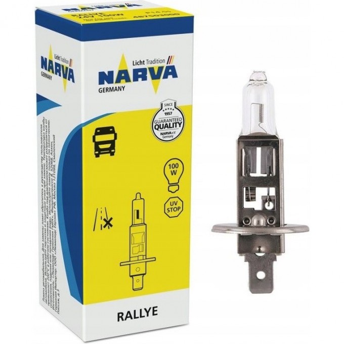 Лампа NARVA RALLYE 24V H1 100W P14.5s 78703446 Лампа NARVA RALLYE 24V H1 100W P14.5s 78703446