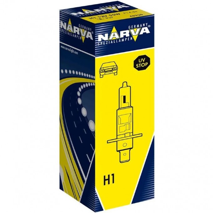 Лампа NARVA RALLYE H1 P14.5s 12V 96758961 Лампа NARVA RALLYE H1 P14.5s 12V 96758961