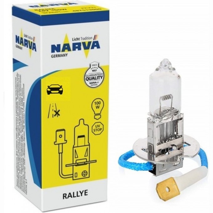 Лампа NARVA RALLYE H3 100 PK22s 12V 63254542 Лампа NARVA RALLYE H3 100 PK22s 12V 63254542