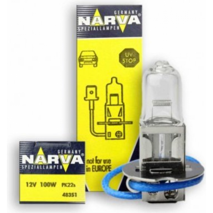 Лампа NARVA RALLYE H3 100W PK22s 24V 44988283 Лампа NARVA RALLYE H3 100W PK22s 24V 44988283