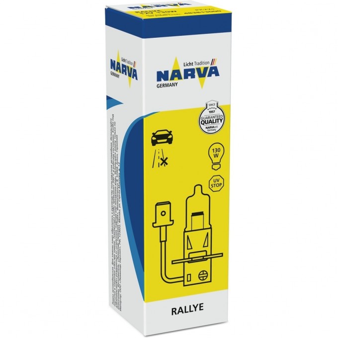 Лампа NARVA RALLYE H3 130W 12V PK22s 83812910 Лампа NARVA RALLYE H3 130W 12V PK22s 83812910
