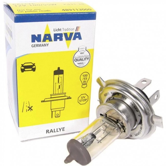 Лампа NARVA RALLYE H4 12V 100/55W RA P43t-38 C1 84204550 Лампа NARVA RALLYE H4 12V 100/55W RA P43t-38 C1 84204550