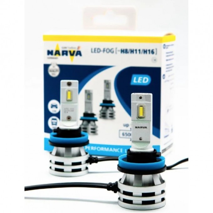 Лампа NARVA RANGE PERFORMANCE LED FOG H8/H11/H16 6500K 2 шт. 80587671 Лампа NARVA RANGE PERFORMANCE LED FOG H8/H11/H16 6500K 2 шт. 80587671