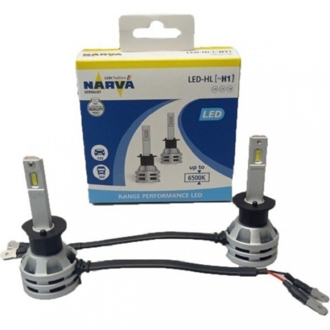 Лампа NARVA RANGE PERFORMANCE LED H1 6500K 19W 12-24V 2 шт. 48795175 Лампа NARVA RANGE PERFORMANCE LED H1 6500K 19W 12-24V 2 шт. 48795175