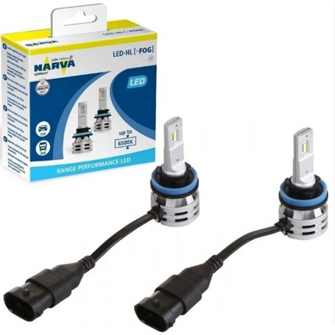 Лампа NARVA RANGE PERFORMANCE LED H11 6500K 2 шт. 82884044 Лампа NARVA RANGE PERFORMANCE LED H11 6500K 2 шт. 82884044