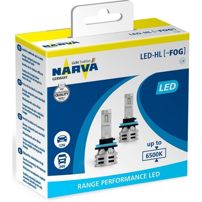 Лампа NARVA RANGE PERFORMANCE LED H11 NVA X2 2шт. 110806947 Лампа NARVA RANGE PERFORMANCE LED H11 NVA X2 2шт. 110806947