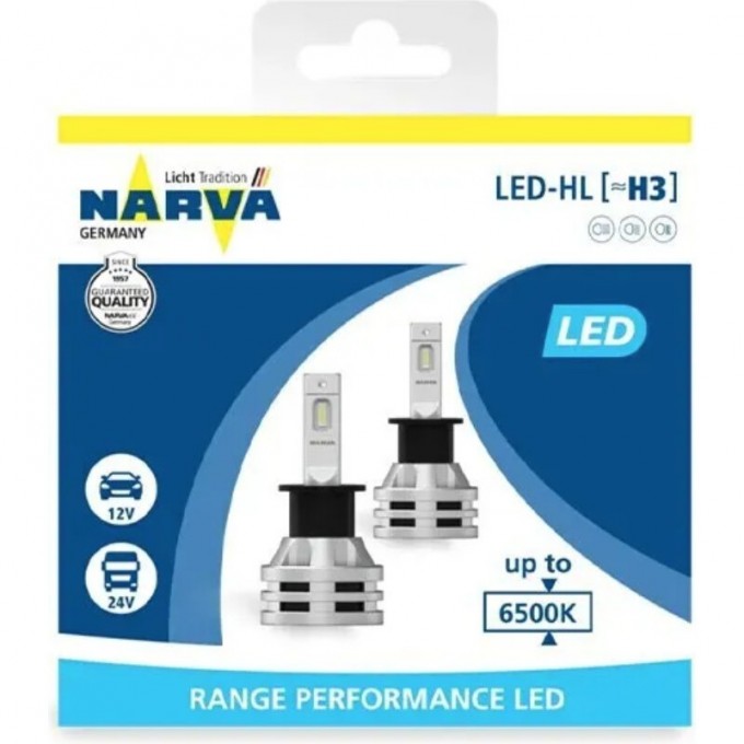 Лампа NARVA RANGE PERFORMANCE LED H3 RPL2 12В-24В 6500К X2 18058 67764954 Лампа NARVA RANGE PERFORMANCE LED H3 RPL2 12В-24В 6500К X2 18058 67764954