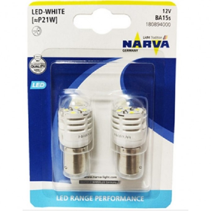 Лампа NARVA RANGE PERFORMANCE LED W21 12V 1.75W W3 16 B2 white 2шт. 68083622 Лампа NARVA RANGE PERFORMANCE LED W21 12V 1.75W W3 16 B2 white 2шт. 68083622