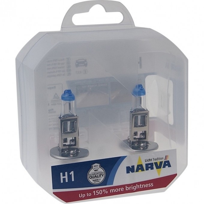 Лампа NARVA RANGE POWER 150 H1 55 12V P14.5s 2шт. 90527948 Лампа NARVA RANGE POWER 150 H1 55 12V P14.5s 2шт. 90527948