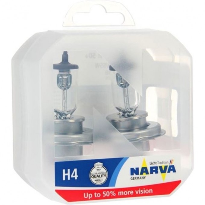 Лампа NARVA RANGE POWER 50+ 12V H4 60/55W P43t бокс 2шт. 91250930 Лампа NARVA RANGE POWER 50+ 12V H4 60/55W P43t бокс 2шт. 91250930