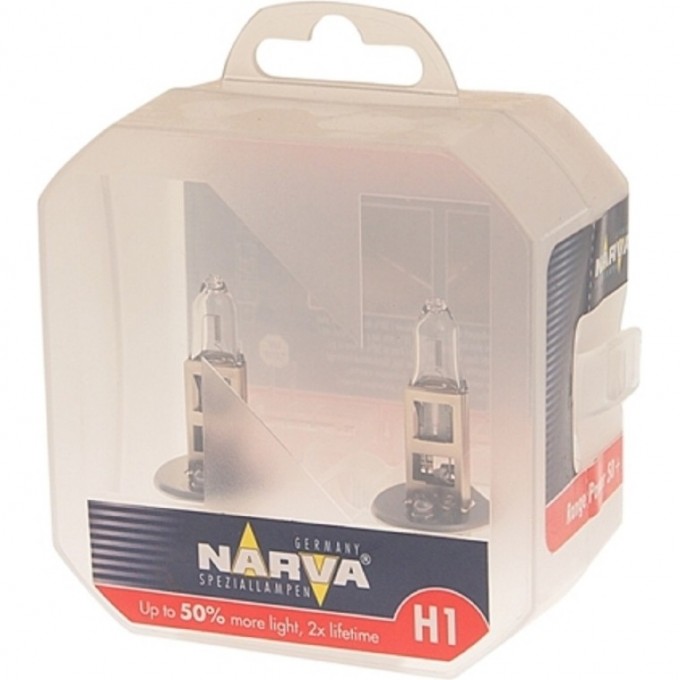 Лампа NARVA RANGE POWER 50+ H1 55 12V P14.5s 2шт. 14428532 Лампа NARVA RANGE POWER 50+ H1 55 12V P14.5s 2шт. 14428532