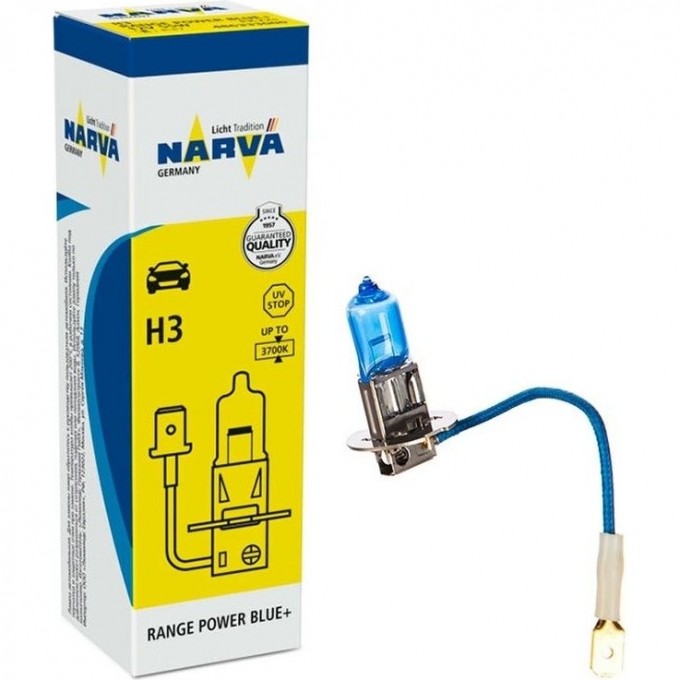 Лампа NARVA RANGE POWER BLUE+ 12V H3 55W 80272405 Лампа NARVA RANGE POWER BLUE+ 12V H3 55W 80272405