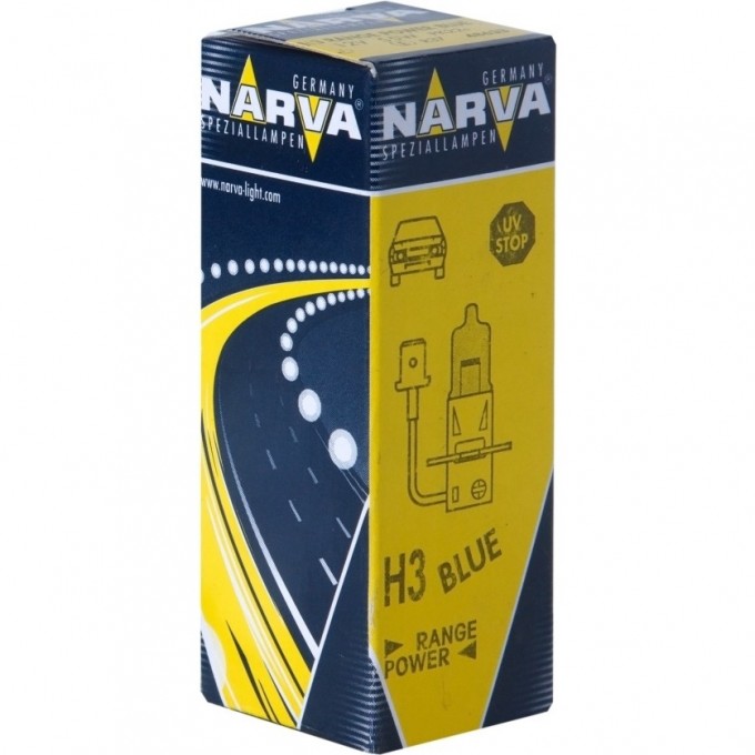 Лампа NARVA RANGE POWER BLUE+ H3 55 12V PK22s 32530770 Лампа NARVA RANGE POWER BLUE+ H3 55 12V PK22s 32530770
