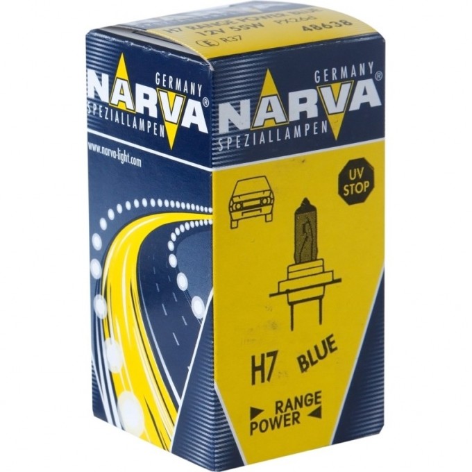 Лампа NARVA RANGE POWER BLUE+ H7 55 12V PX26d 35034626 Лампа NARVA RANGE POWER BLUE+ H7 55 12V PX26d 35034626