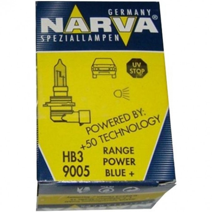 Лампа NARVA RANGE POWER BLUE+ HB3/9005 60W P20d 12V 46194137 Лампа NARVA RANGE POWER BLUE+ HB3/9005 60W P20d 12V 46194137