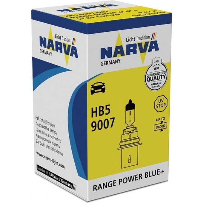 Лампа NARVA RANGE POWER BLUE+ HB4 9006 P22d 12V 96758964 Лампа NARVA RANGE POWER BLUE+ HB4 9006 P22d 12V 96758964