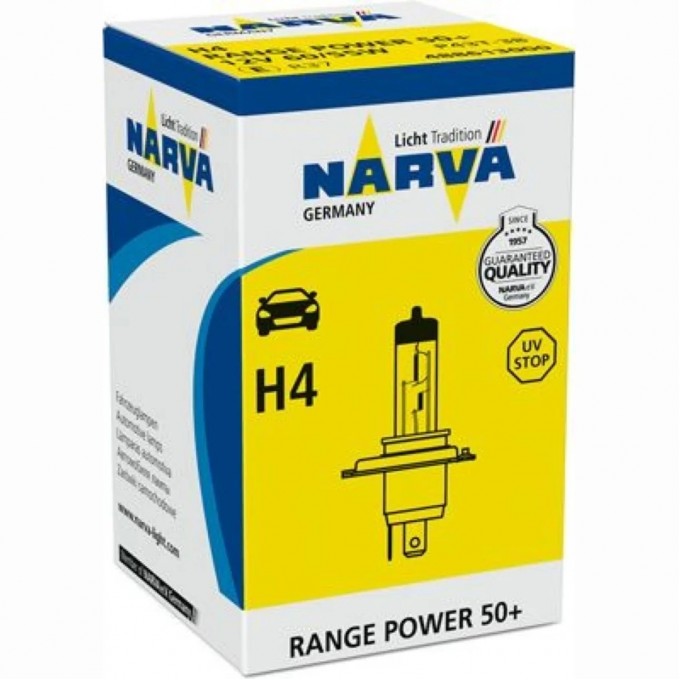 Лампа NARVA RANGE POWER H4 60/55W 81990778 Лампа NARVA RANGE POWER H4 60/55W 81990778