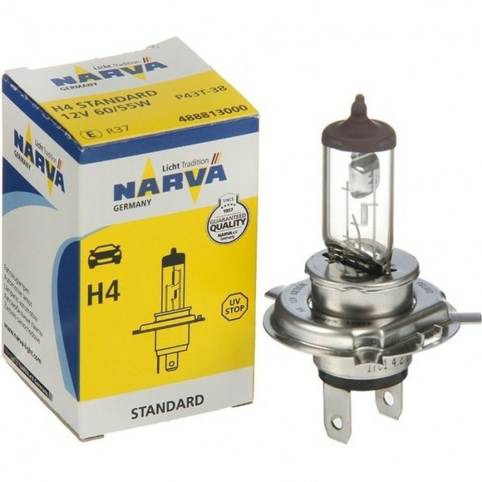 Лампа NARVA RANGE POWER WHITE H4 12V 60/55W P43t 74387171 Лампа NARVA RANGE POWER WHITE H4 12V 60/55W P43t 74387171