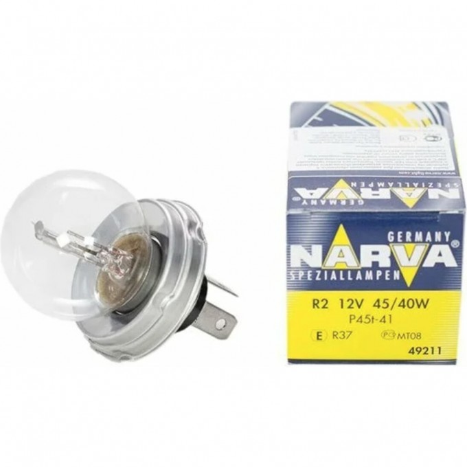 Лампа NARVA STANDARD 12V 45/40W P45t-41 R2 C1 75416526 Лампа NARVA STANDARD 12V 45/40W P45t-41 R2 C1 75416526