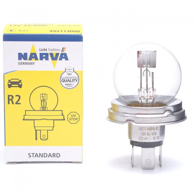 Лампа NARVA STANDARD 12V 45/40W R2 P45t 41 86180261 Лампа NARVA STANDARD 12V 45/40W R2 P45t 41 86180261
