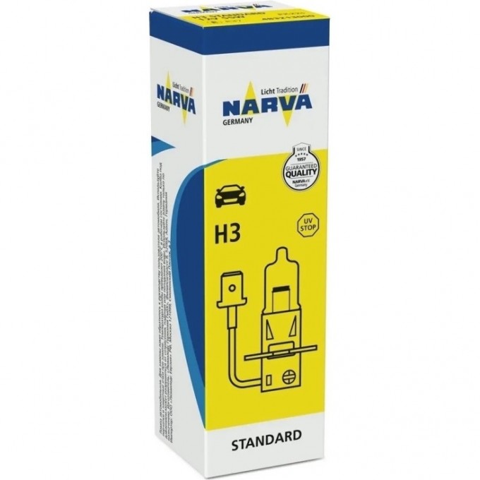 Лампа NARVA STANDARD 12V 55W H3 3200 К 74729665 Лампа NARVA STANDARD 12V 55W H3 3200 К 74729665