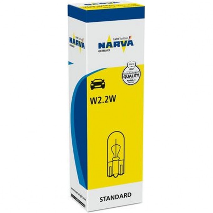Лампа NARVA STANDARD 12V W2.2W 2.2W W2.1x9.5d бесцокольная 78695328 Лампа NARVA STANDARD 12V W2.2W 2.2W W2.1x9.5d бесцокольная 78695328