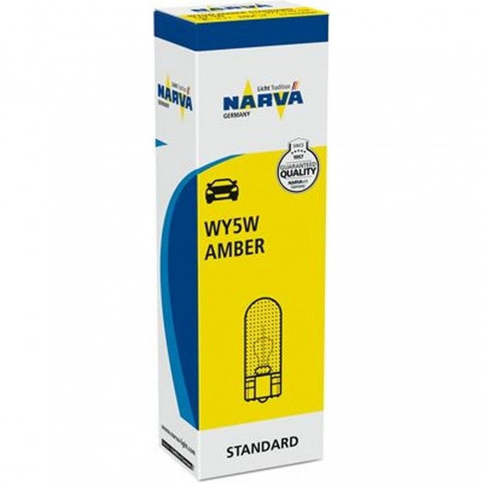 Лампа NARVA STANDARD 12V WY5W W2.1x9.5d желтая бесцокольная 78696066 Лампа NARVA STANDARD 12V WY5W W2.1x9.5d желтая бесцокольная 78696066