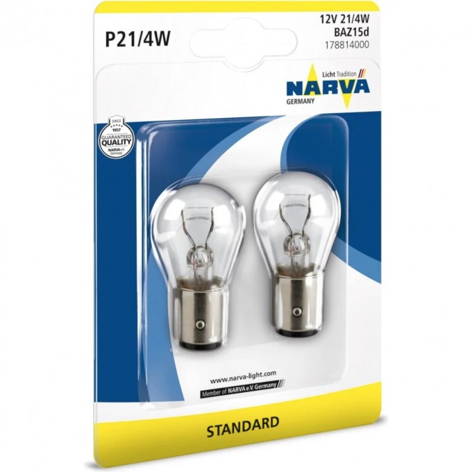 Лампа NARVA STANDARD 12Vx21/4W 74729659 Лампа NARVA STANDARD 12Vx21/4W 74729659