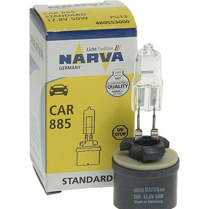 Лампа NARVA STANDARD CAR 885 12.8V 50W 82569684 Лампа NARVA STANDARD CAR 885 12.8V 50W 82569684