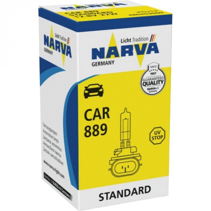 Лампа NARVA STANDARD CAR 889 12.8V 27W PGJ13 117112662 Лампа NARVA STANDARD CAR 889 12.8V 27W PGJ13 117112662