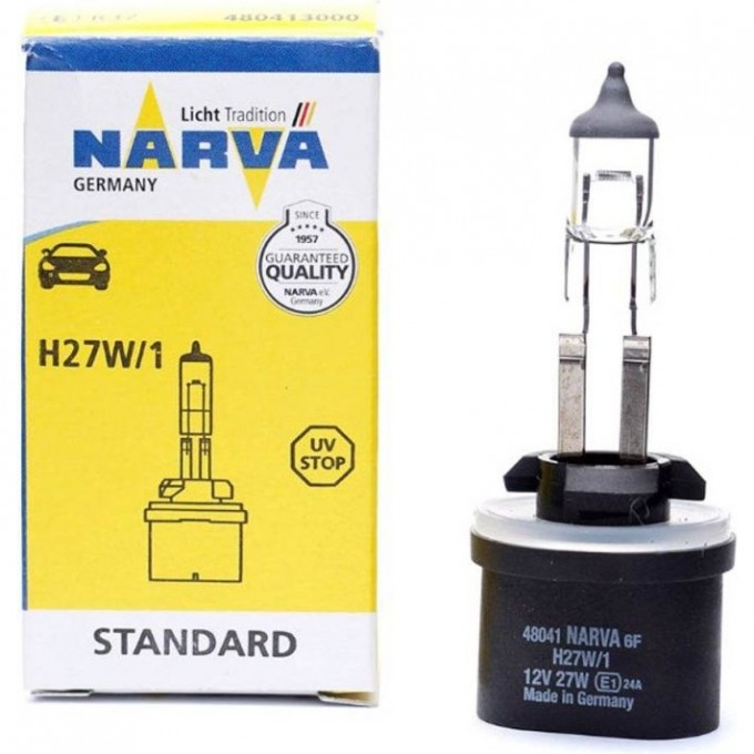 Лампа NARVA STANDARD H27W/1 12V 27W PG13 NVA C1 100966294 Лампа NARVA STANDARD H27W/1 12V 27W PG13 NVA C1 100966294