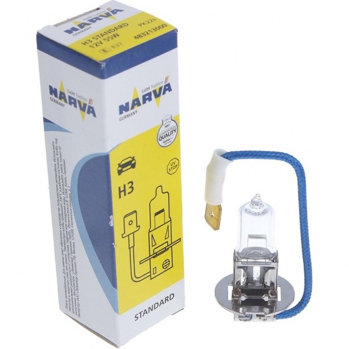Лампа NARVA STANDARD H3 12 В 55 Вт 59456145 Лампа NARVA STANDARD H3 12 В 55 Вт 59456145