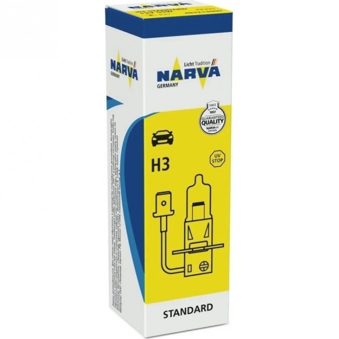 Лампа NARVA STANDARD H3 12V 55W 81988263 Лампа NARVA STANDARD H3 12V 55W 81988263