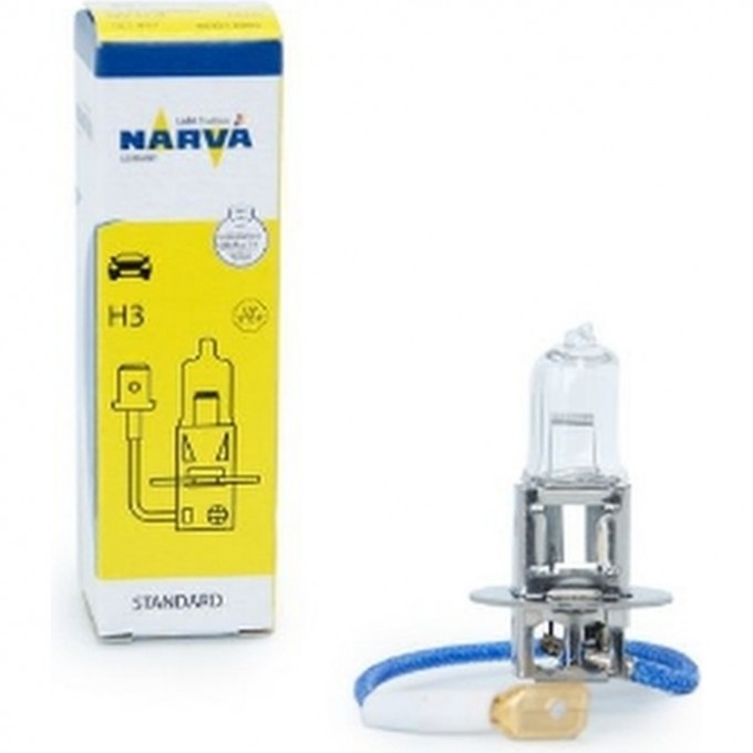 Лампа NARVA STANDARD H3 12V 55W PK22s super white 81122759 Лампа NARVA STANDARD H3 12V 55W PK22s super white 81122759