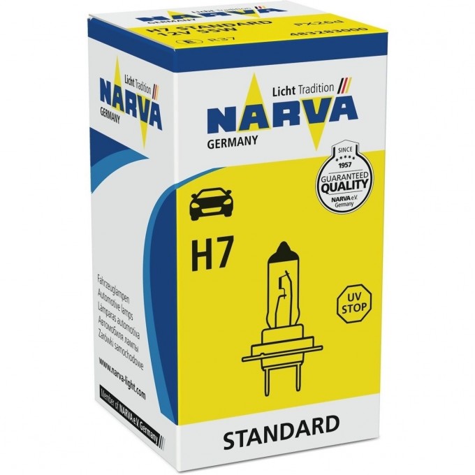 Лампа NARVA STANDARD H7 12V 55W PX26d 116429759 Лампа NARVA STANDARD H7 12V 55W PX26d 116429759