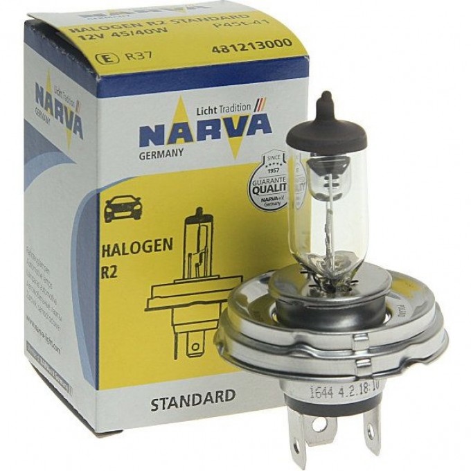 Лампа NARVA STANDARD HALOGEN R2 12V 45/40W P45T-41 NVA C1 61898125 Лампа NARVA STANDARD HALOGEN R2 12V 45/40W P45T-41 NVA C1 61898125
