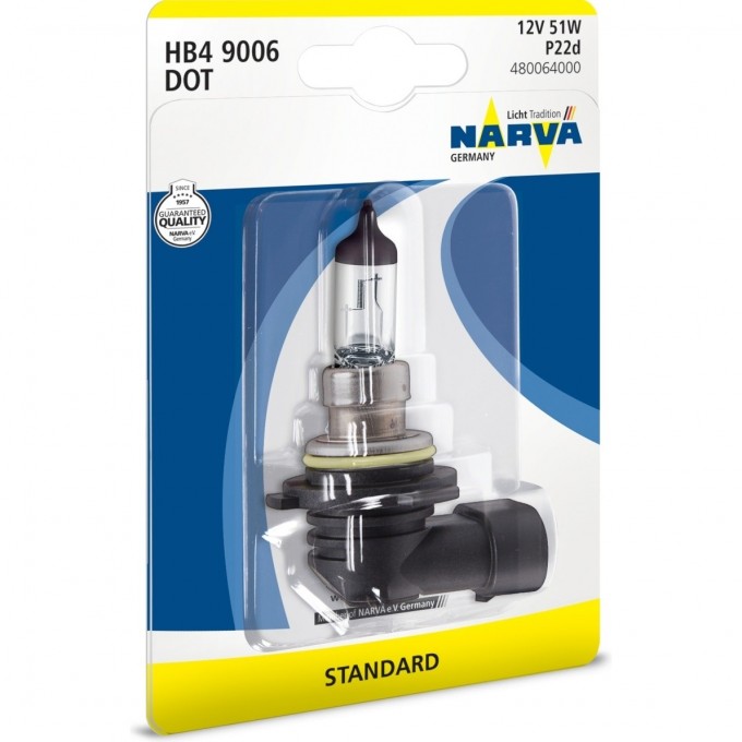 Лампа NARVA STANDARD HB4 55W 12V P22d 48581922 Лампа NARVA STANDARD HB4 55W 12V P22d 48581922