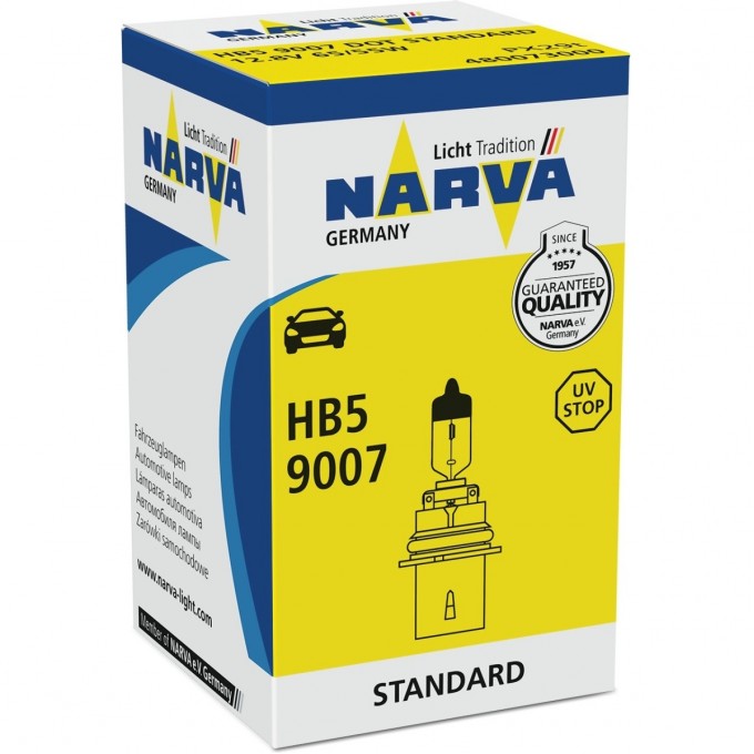 Лампа NARVA STANDARD HB5 9007 12.8V 65/55 PX29t 72486977 Лампа NARVA STANDARD HB5 9007 12.8V 65/55 PX29t 72486977